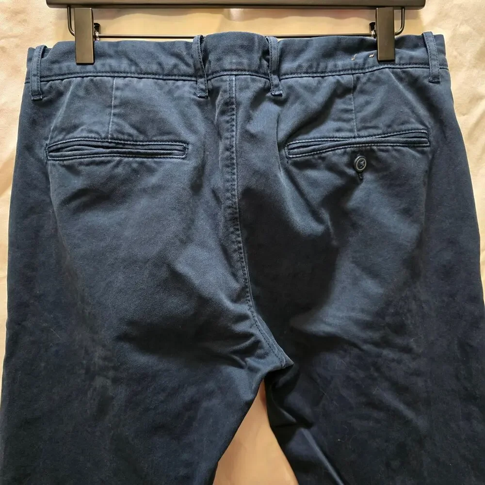 J. Crew Broken In dark blue casual pants 32x32 100% cotton actual waist 34" - Picture 9 of 9